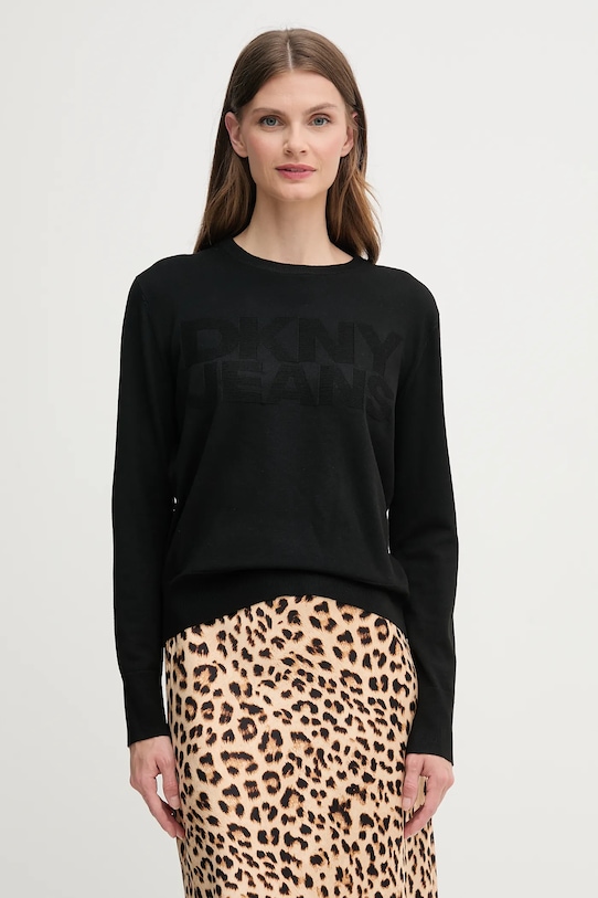 Dkny pulover subtiri negru DJ5R0646