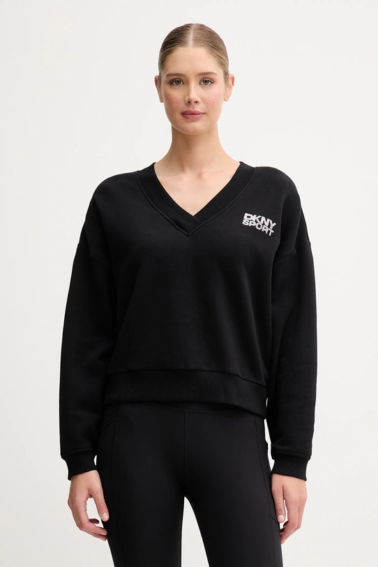 Dkny bluza bawełniana aplikacja czarny DP5T1279