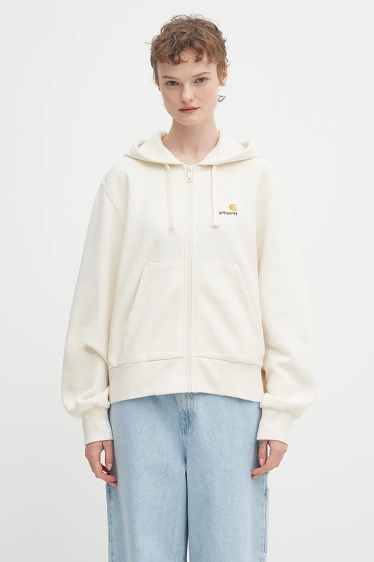 Carhartt WIP felpa W'''''''' HD American Script semplice beige I033057.05XX