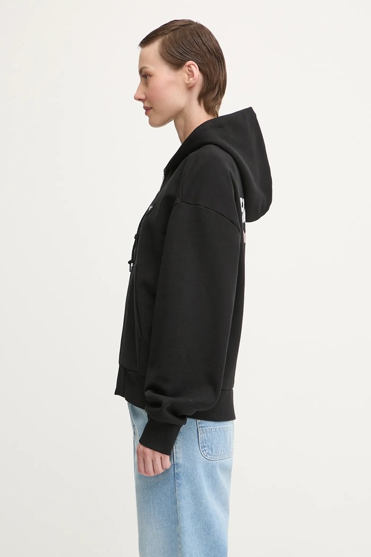 Bavlněná mikina Carhartt WIP W' Hooded Heart II Hartt I035242.89XX černá AW25