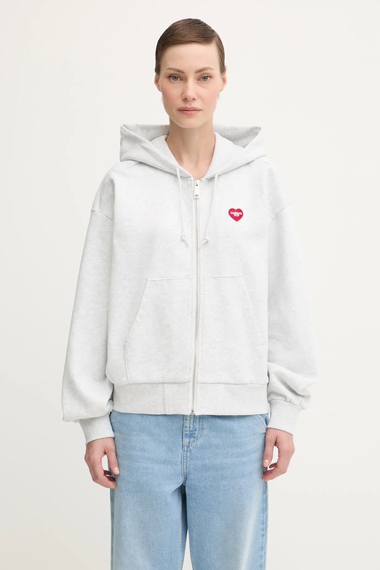 Oblečenie Bavlnená mikina Carhartt WIP W' Hooded Heart II Hartt I035242.482XX biela