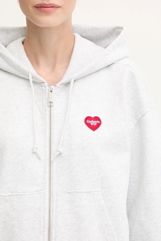 Bavlnená mikina Carhartt WIP W' Hooded Heart II Hartt biela I035242.482XX