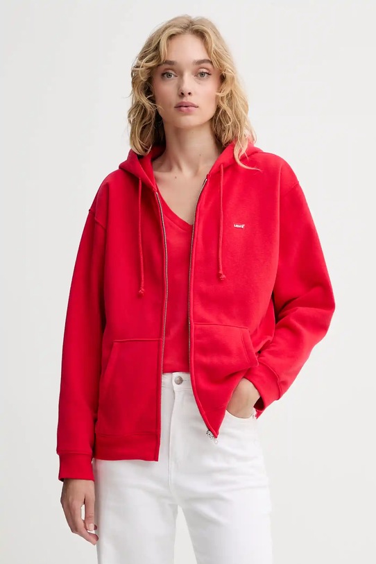 Mikina Levi's s kapucí červená A5945.0034