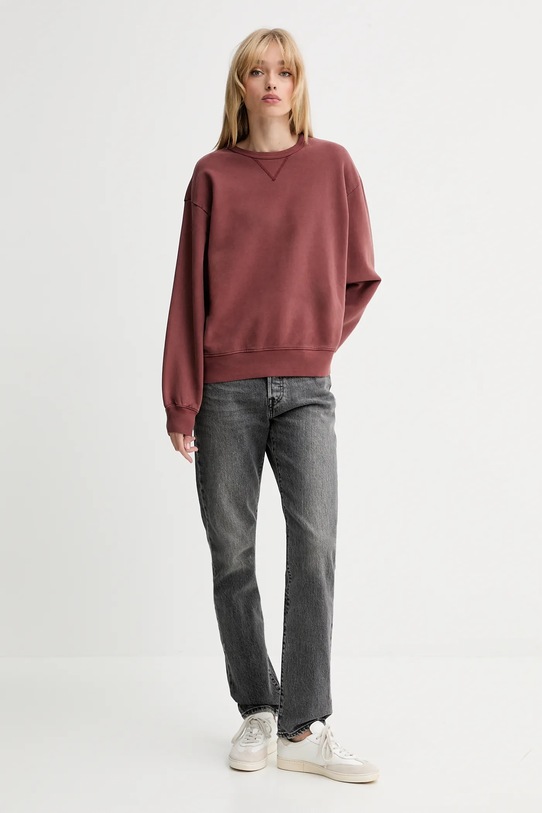 Bombažen pulover Levi's A8789.0024 bordo AW25