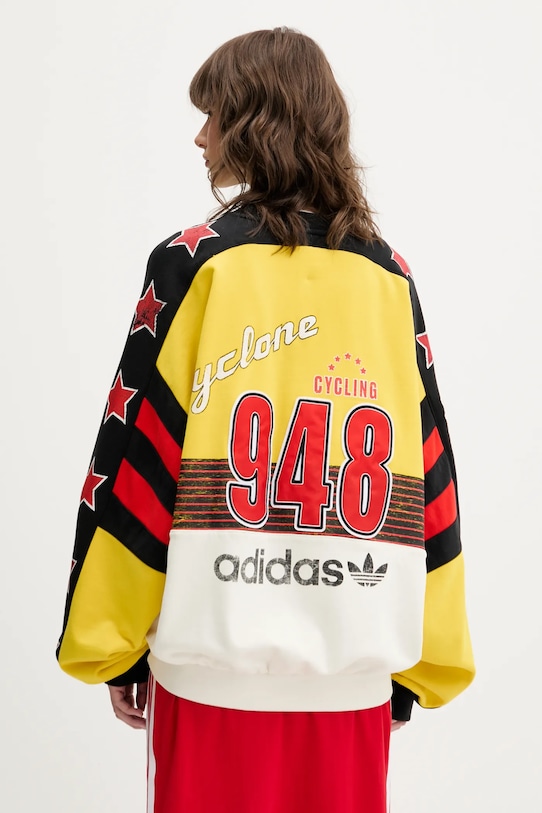 Odzież adidas Originals bluza bawełniana Cycling Crew JW0147 żółty