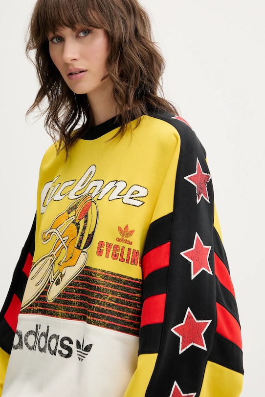 adidas Originals bluza bawełniana Cycling Crew żółty JW0147