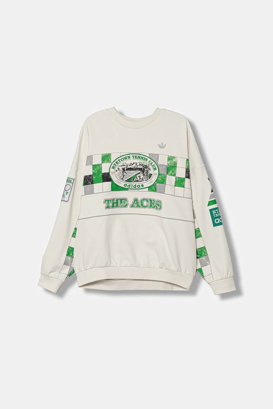 Βαμβακερή μπλούζα adidas Originals Court Crew βαμβάκι λευκό JW0149