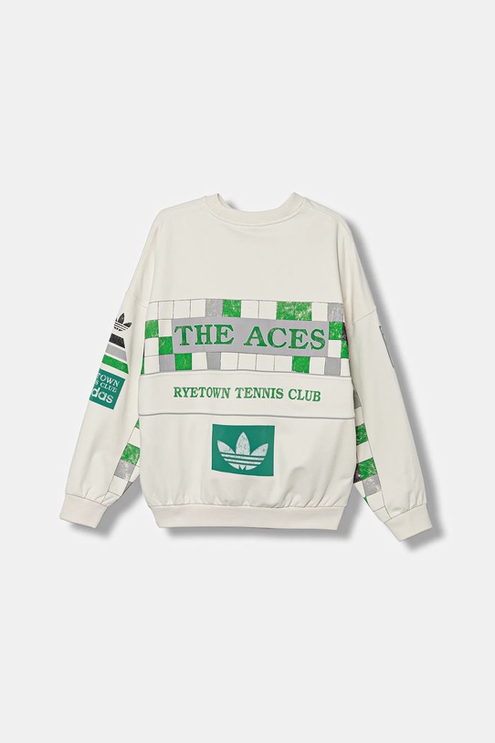 Βαμβακερή μπλούζα adidas Originals Court Crew JW0149 λευκό AW25