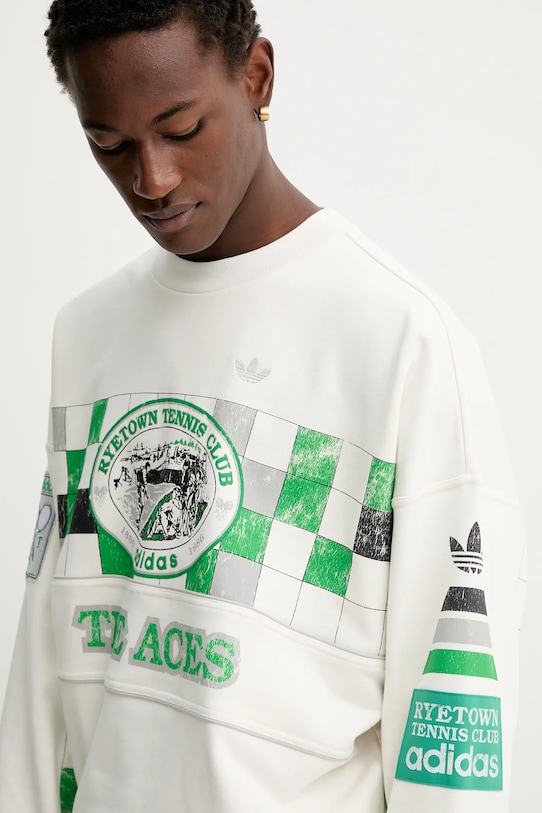 adidas Originals bluza bawełniana Court Crew beżowy JW0149