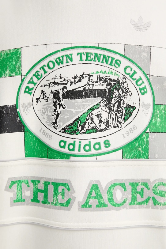 Хлопковая кофта adidas Originals Court Crew JW0149 бежевый