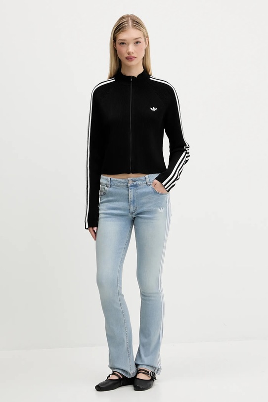 adidas Originals kardigan Slim Knit Tt JY2597 czarny AW25
