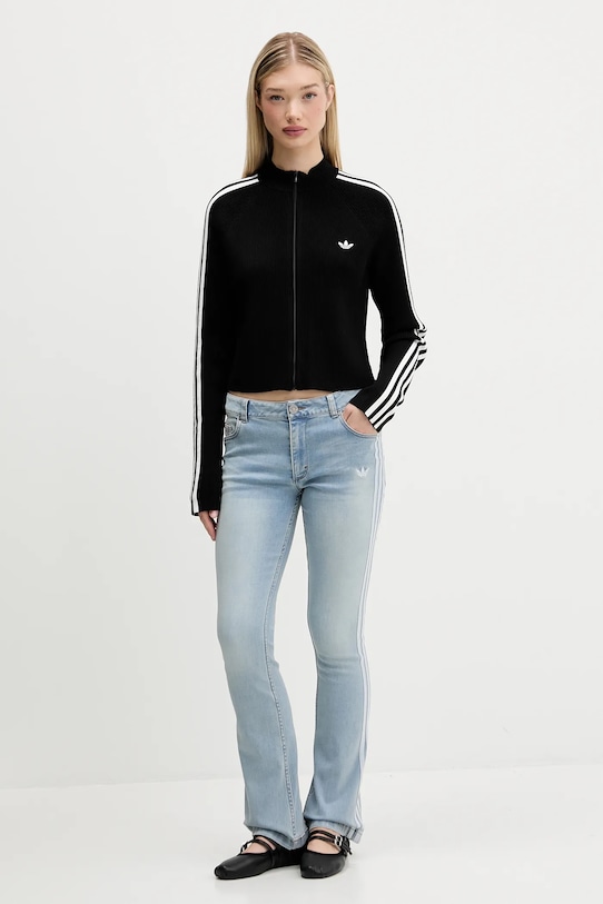 adidas Originals cardigan Slim Knit Tt JY2597 negru AW25