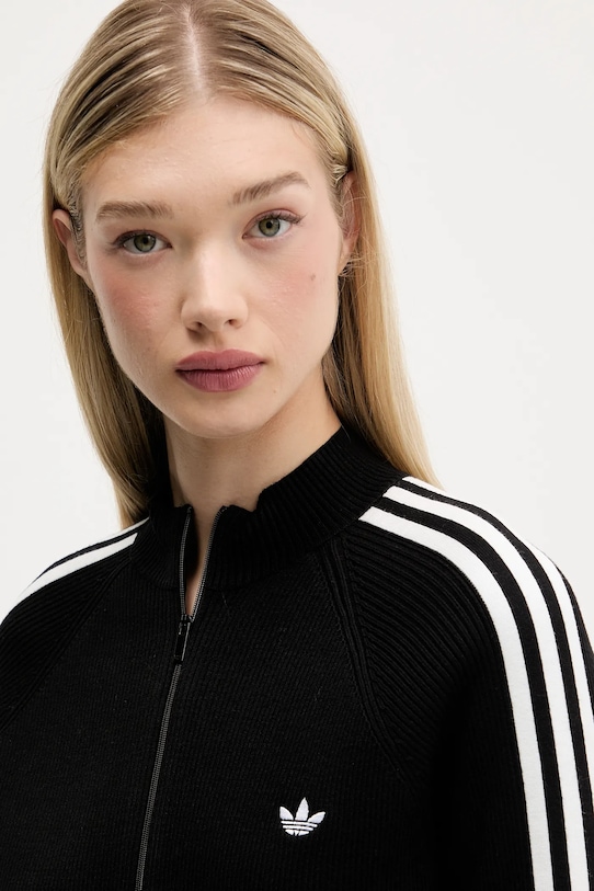 adidas Originals cardigan Slim Knit Tt negru JY2597