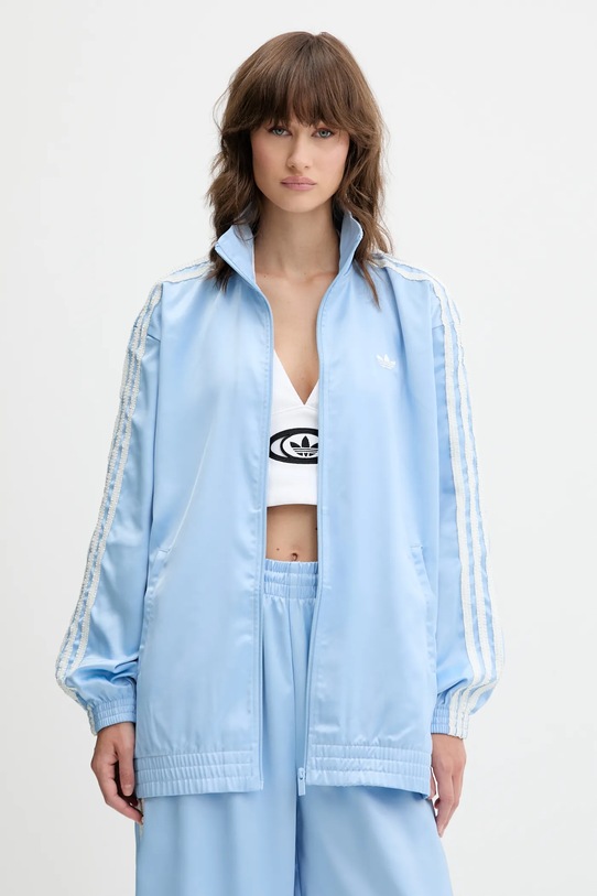 Μπλούζα adidas Originals Satin Tt χωρίς κουκούλα μπλε KC8811