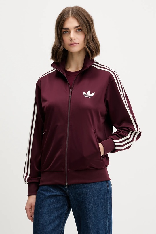 Суичър adidas Originals Firebird без качулка бордо KH1592