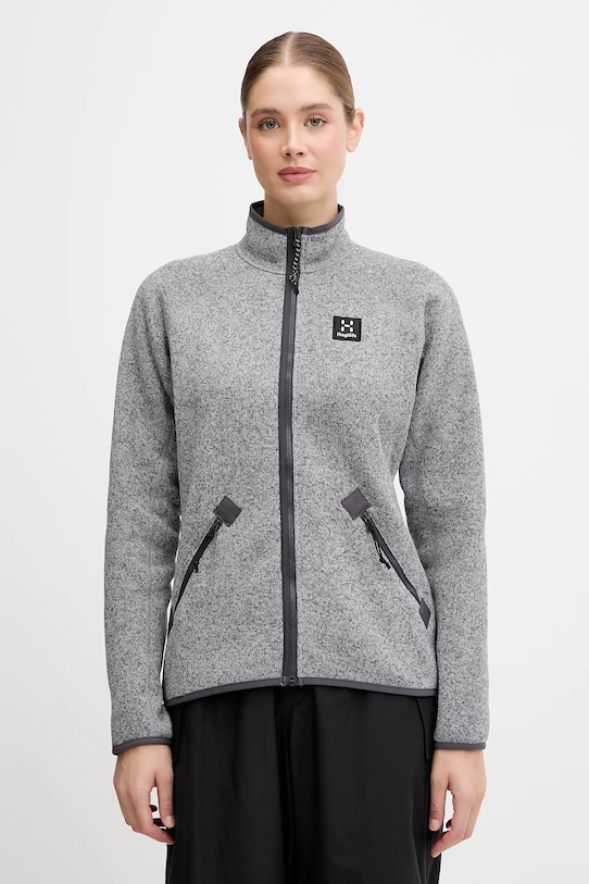 Outdoorová mikina Haglöfs Risberg bez kapucne sivá 607384