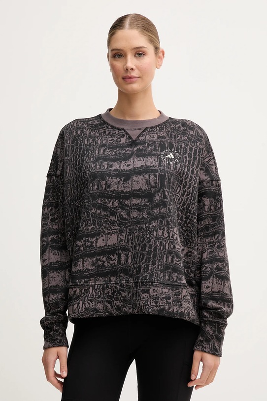 Φούτερ προπόνησης adidas by Stella McCartney βαμβάκι μαύρο JN2215