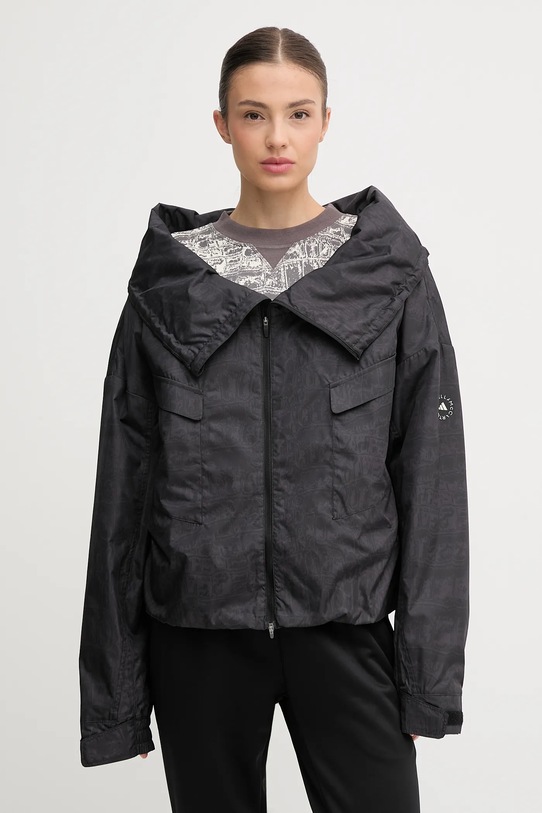 adidas by Stella McCartney jachetă de antrenament cu captuseala negru JV7035