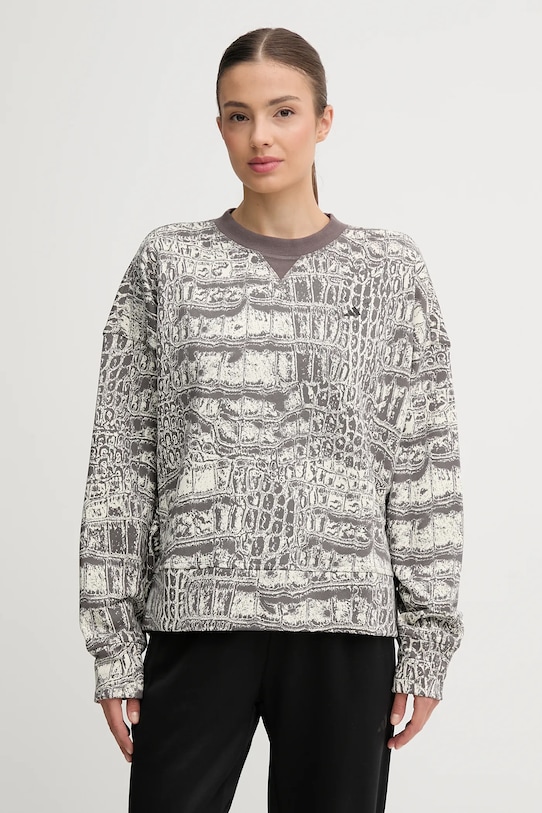 adidas by Stella McCartney felpa in cotone senza grigio JW4648