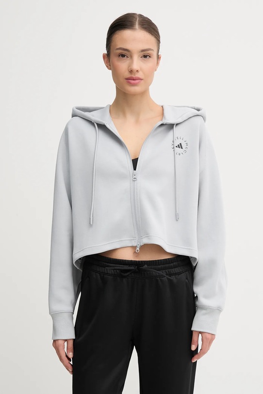 adidas by Stella McCartney hanorac de antrenament print gri JW4689