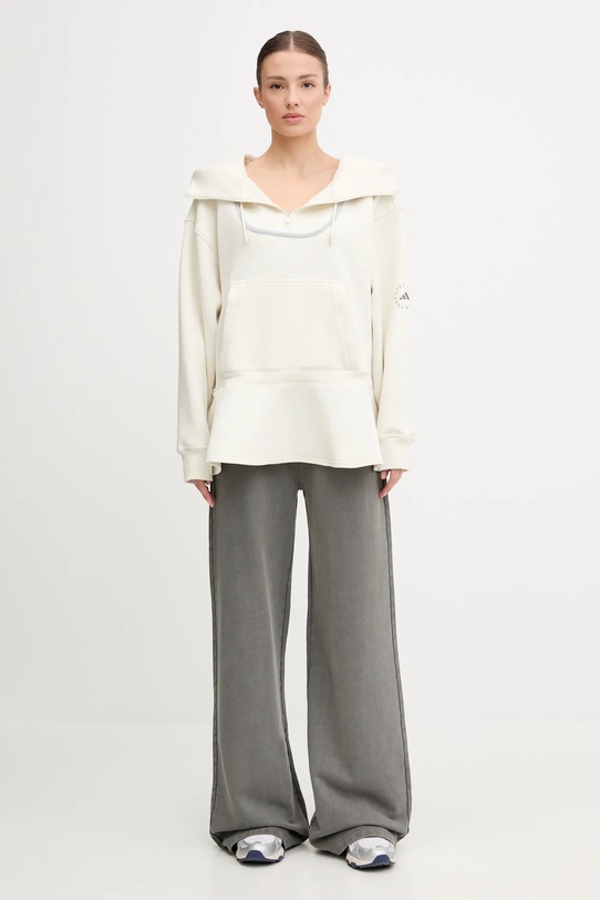 adidas by Stella McCartney hanorac de antrenament JX9108 bej AW25