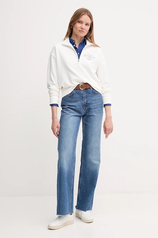 Gant bluza bawełniana 4204215 biały AW25