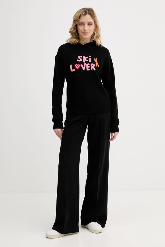 MC2 Saint Barth sweter z dodatkiem wełny SUA002 czarny AA00