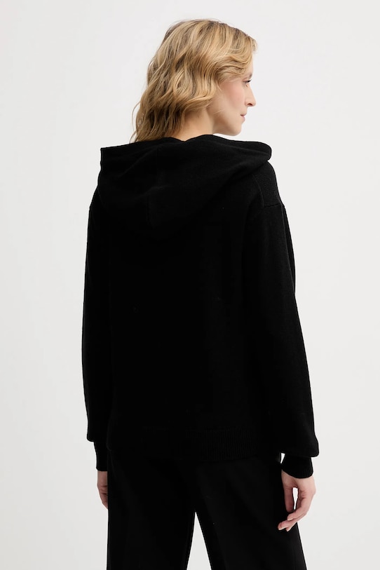 Odzież MC2 Saint Barth sweter z dodatkiem wełny SUA002 czarny