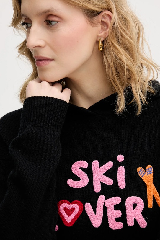 MC2 Saint Barth sweter z dodatkiem wełny czarny SUA002