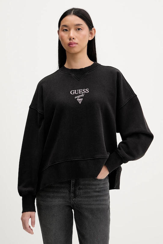 Guess Originals bluza bawełniana nadruk czarny W5BQ26.KCPR1