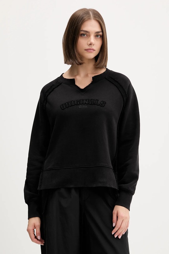 Guess Originals bluza bawełniana aplikacja czarny W5BQ27.KCPR1