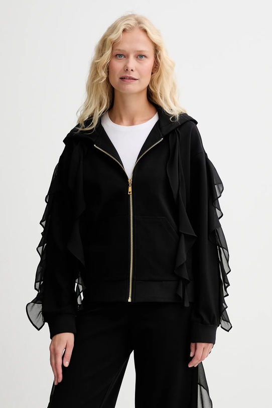 Twinset bluza z kapturem czarny 252LI2NBB