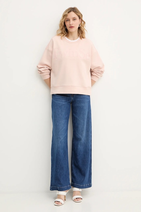 Twinset bluza bawełniana 252TT2330 pomarańczowy AW25