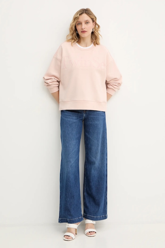 Twinset bluza bawełniana 252TT2330 pomarańczowy AW25