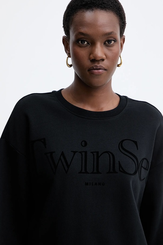 Twinset bluza bawełniana czarny 252TT2330