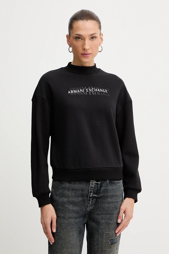 Armani Exchange bluza bawełniana nadruk czarny XW000787.AF16141