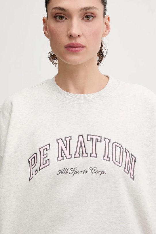P.E Nation bluza bawełniana Heritage szary 253F115