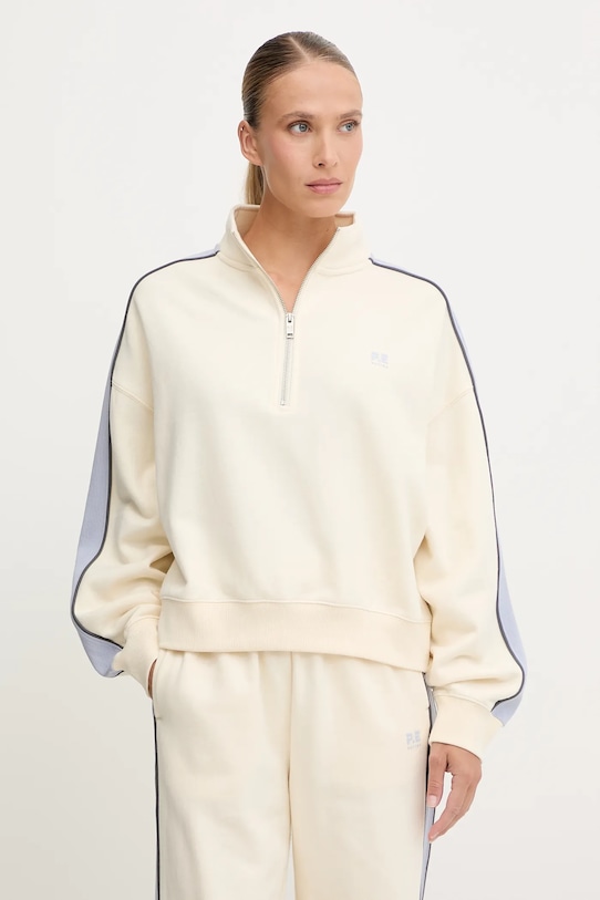 P.E Nation bluza bawełniana Align aplikacja beżowy 253F171