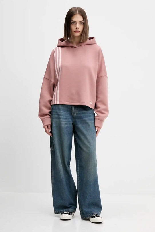 adidas Originals bluza 3-Stripes JW3601 pomarańczowy AW25
