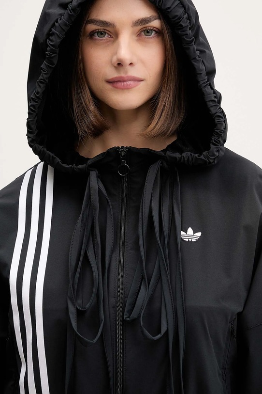adidas Originals bluză Ribbon Off Placed 3 Stripes Tracktop negru JX2698