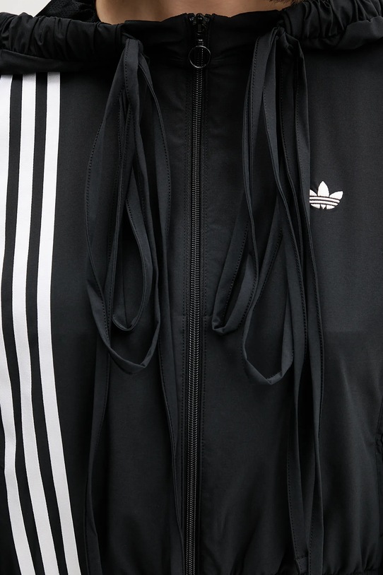 adidas Originals bluză Ribbon Off Placed 3 Stripes Tracktop JX2698 negru