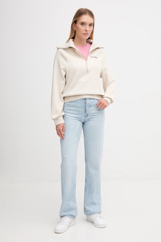 Mikina Tommy Hilfiger WW0WW46632 béžová AW25