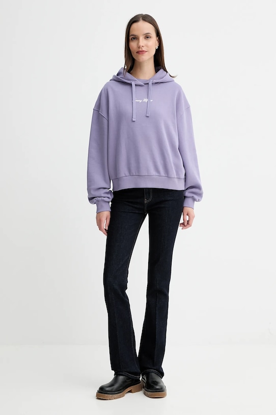 Mikina Tommy Hilfiger WW0WW47459 fialová AW25