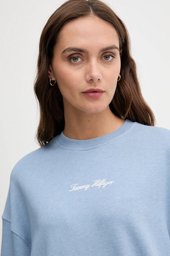 Tommy Hilfiger bluza bawełniana niebieski WW0WW48269