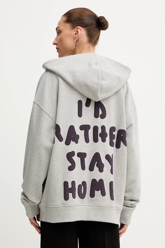 Бавовняна кофта MAX&Co. з капюшоном сірий 2528926012200