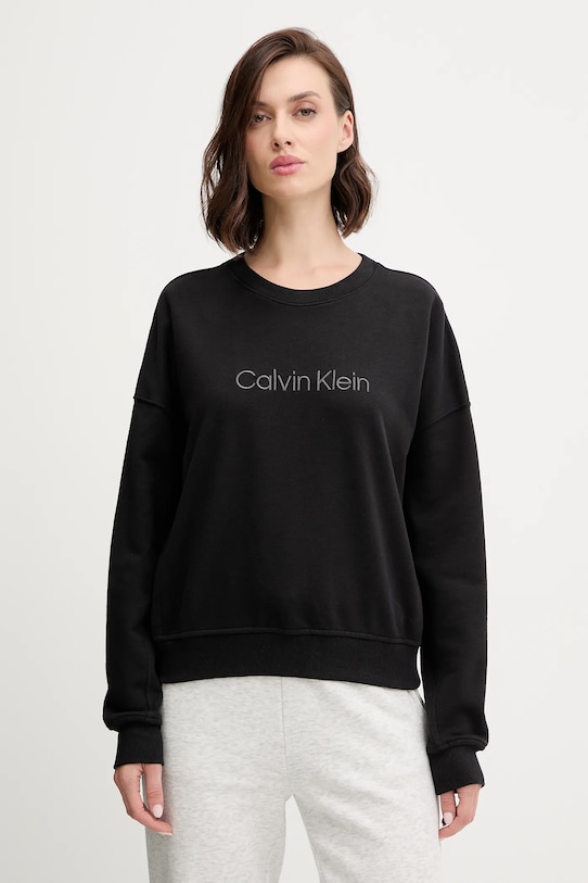 Μπλούζα Calvin Klein Underwear απλικέ μαύρο LV00QS7514