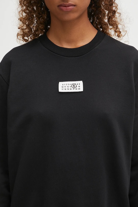 MM6 Maison Margiela bluza bawełniana czarny S52GU0247.M25025.900