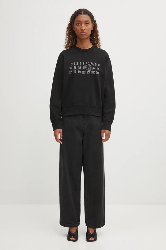 Бавовняна кофта MM6 Maison Margiela S52GU0248.M25025.900 чорний