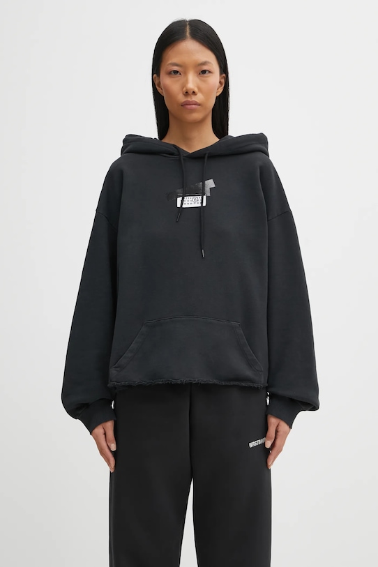 MM6 Maison Margiela bluza bawełniana bawełna czarny S62GU0142.M25024.899