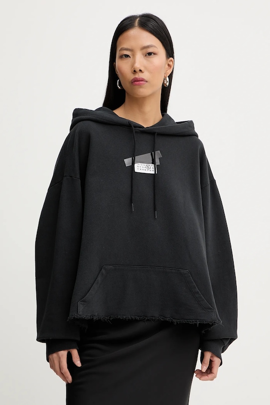 MM6 Maison Margiela bluza bawełniana bawełna czarny S62GU0142.M25024.899